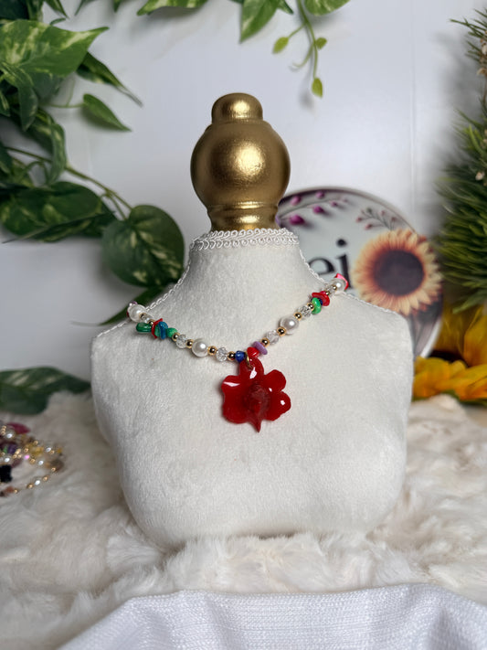 Crimson red Echo Necklace