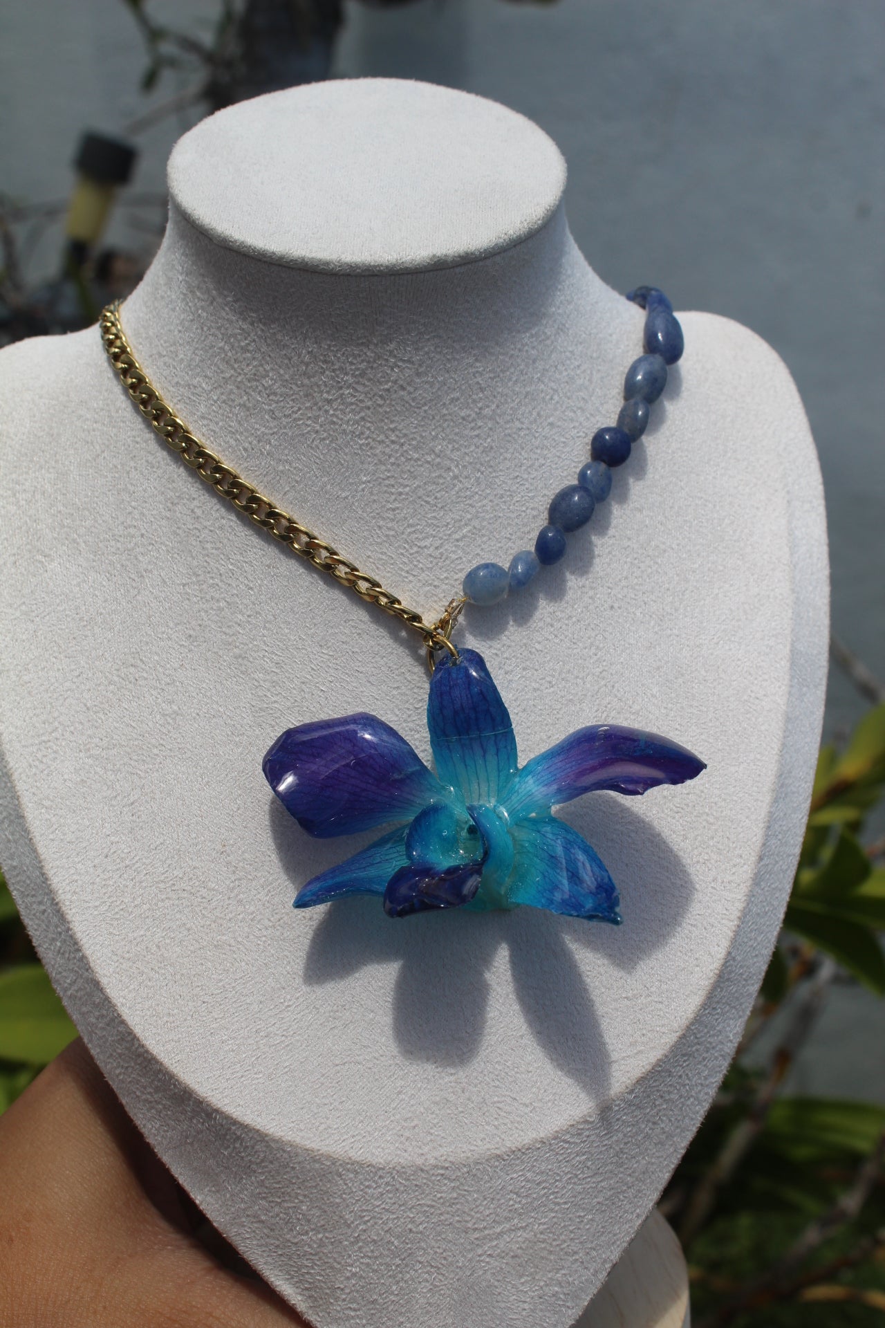 Blue Orchid necklace