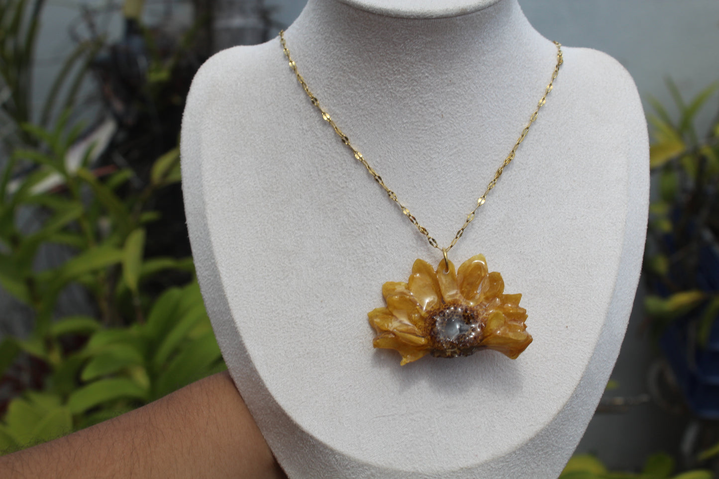 Sunflower necklace