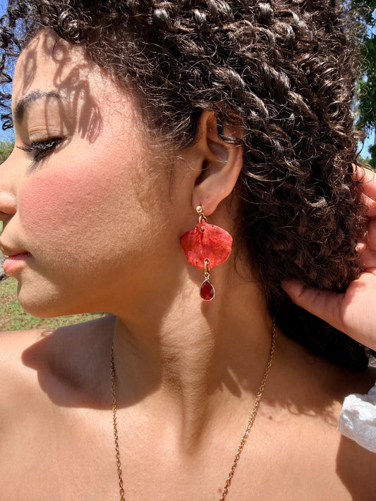 Flamboyant earings(red)