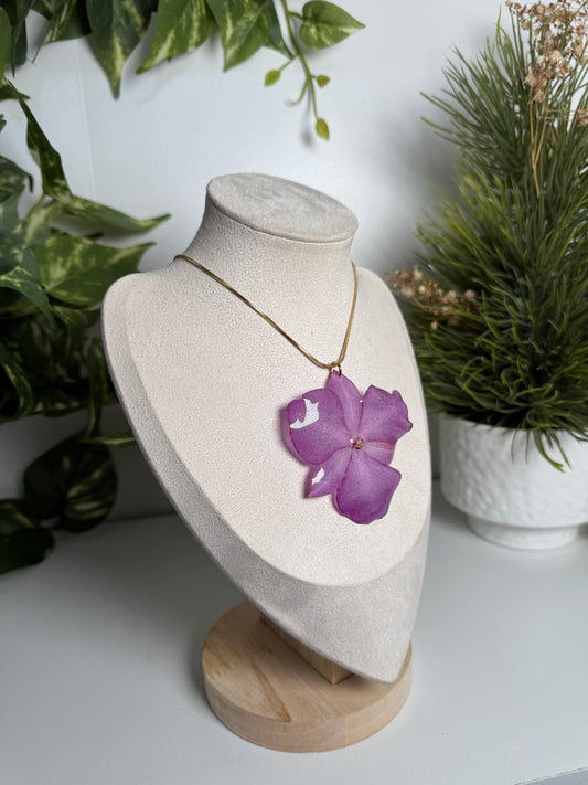 Purple Phalaenopsis Orchid necklace