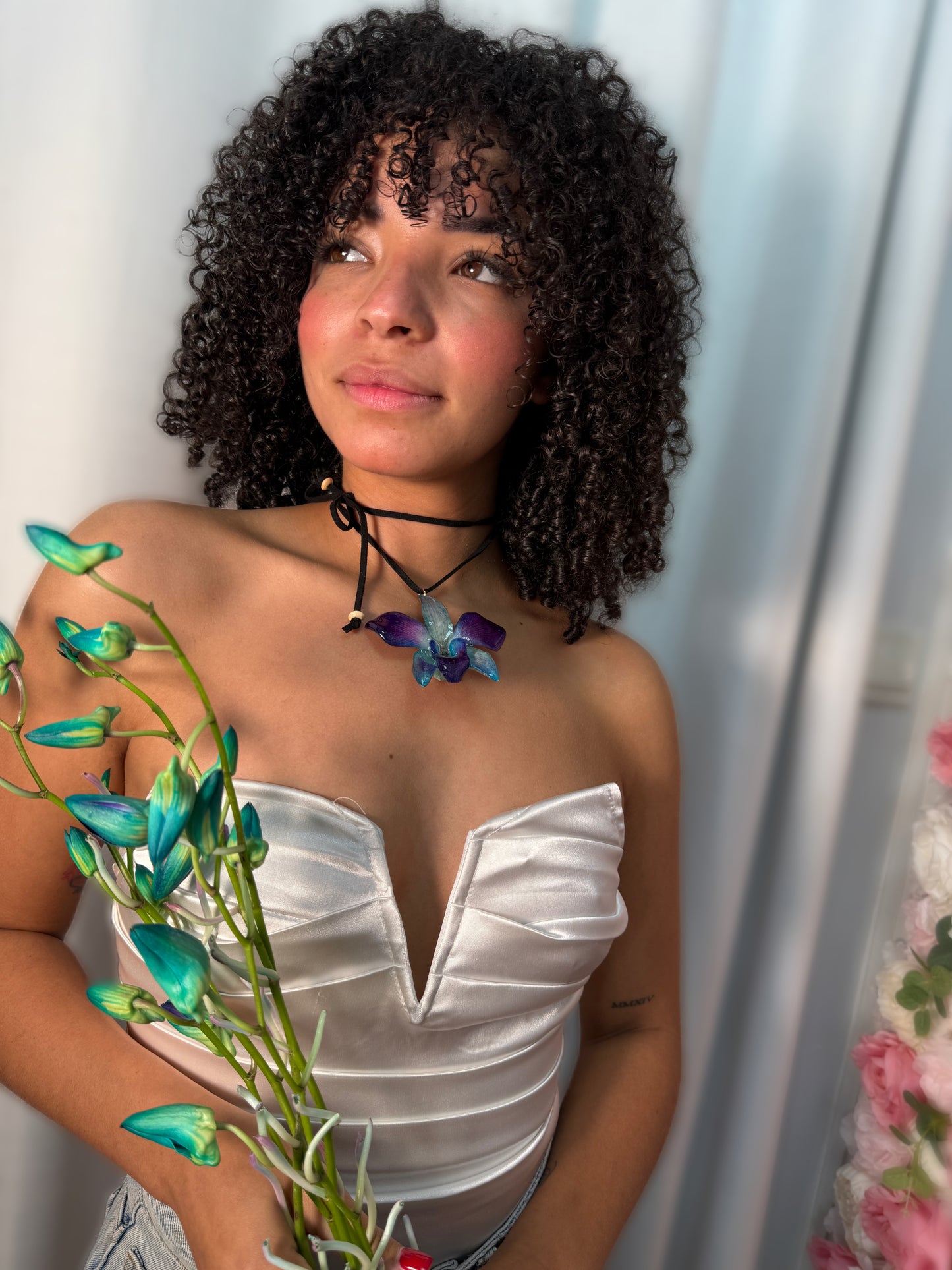 Blue Orchid Dendrobium Choker