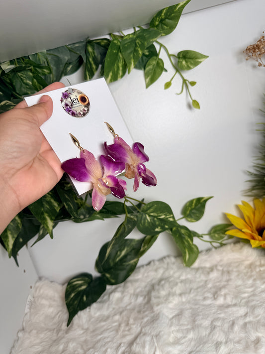 Velvet Orchid Earrings