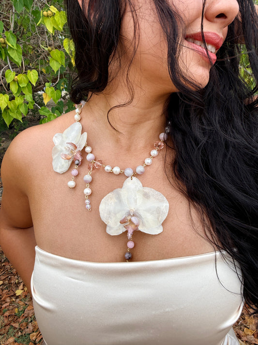 Blush Phalaenopsis Necklace