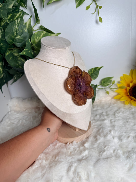 Cocoa Bloom – Exotic Poppy Statement Necklace