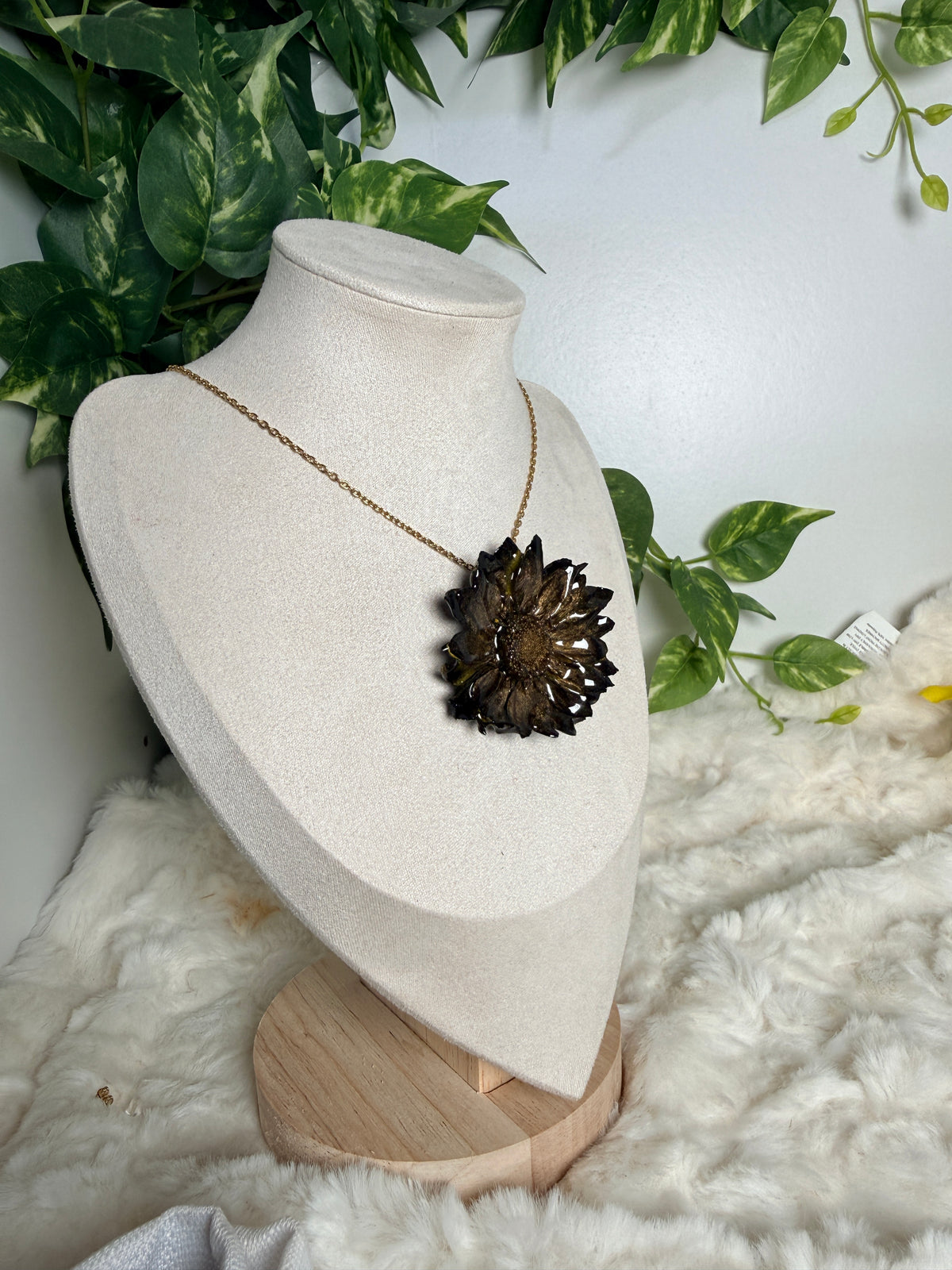 Midnight Sunflower Necklace