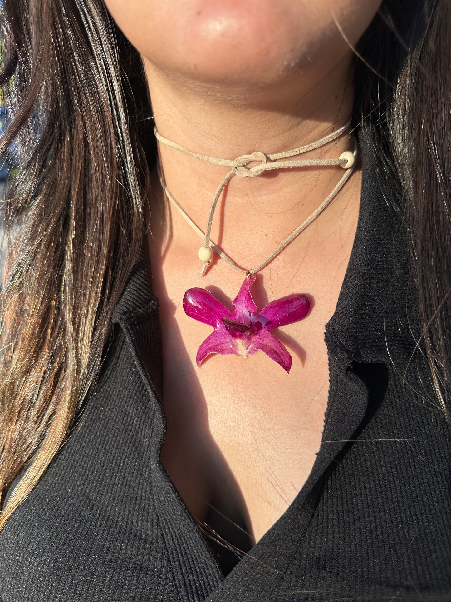 Pretty Orchid Choker