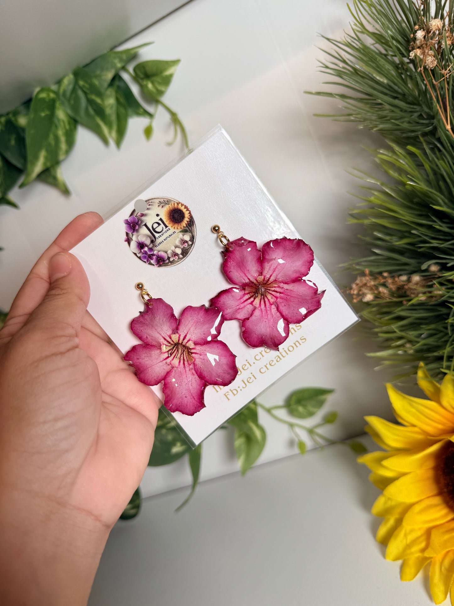 Desert rose necklace/earings