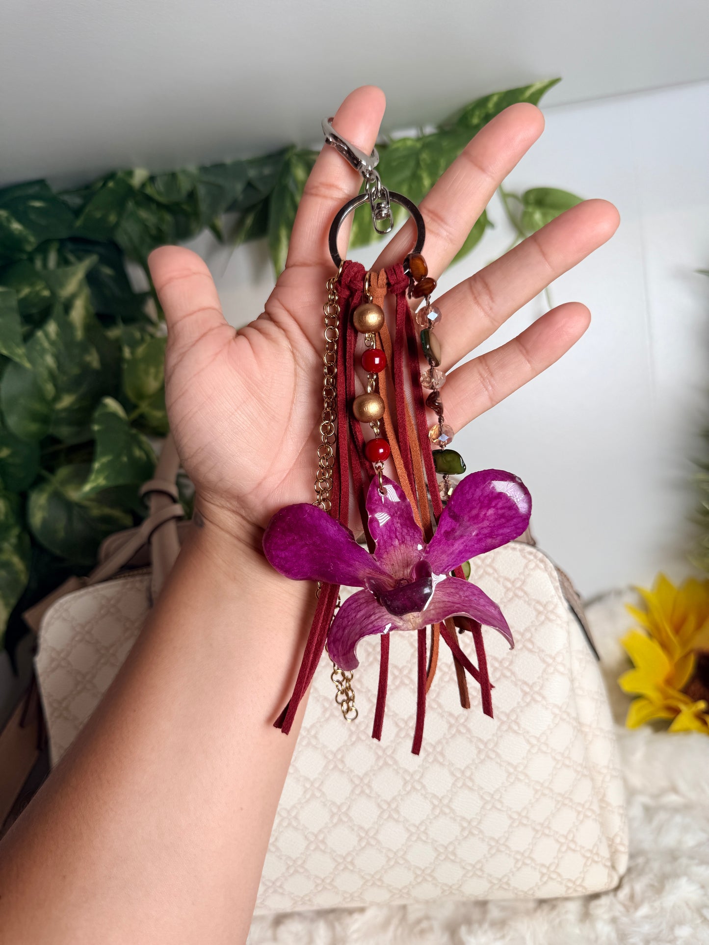 Dendrobium Boho Bag Charm