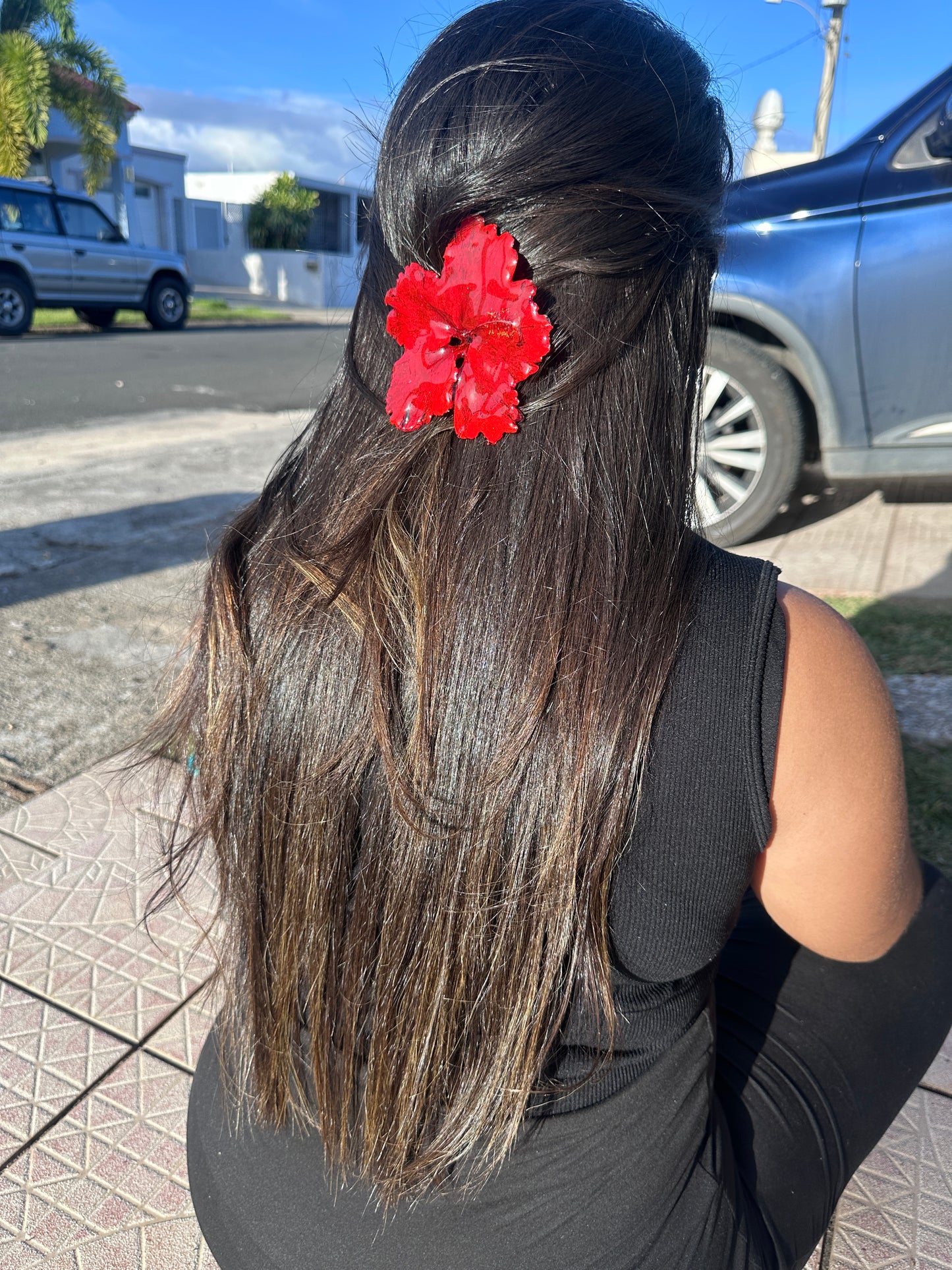 Amapola hair clip(Hibiscus) 🌺