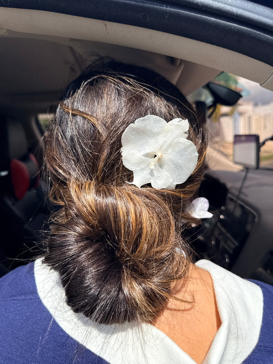 White Phalaenopsis Orchid Hair comb