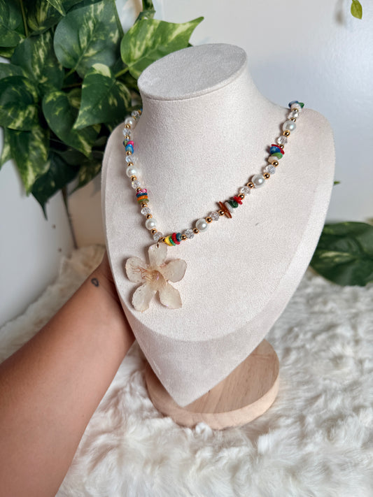 Rainbow Pearl Garden Necklace