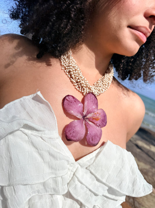 Blush Poppy Statement Necklace