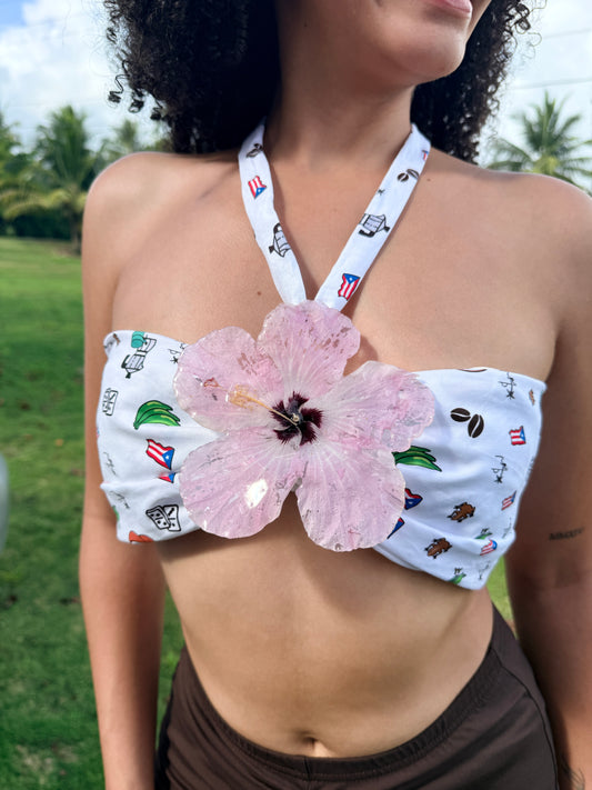 Pink Bloom Boricua Top