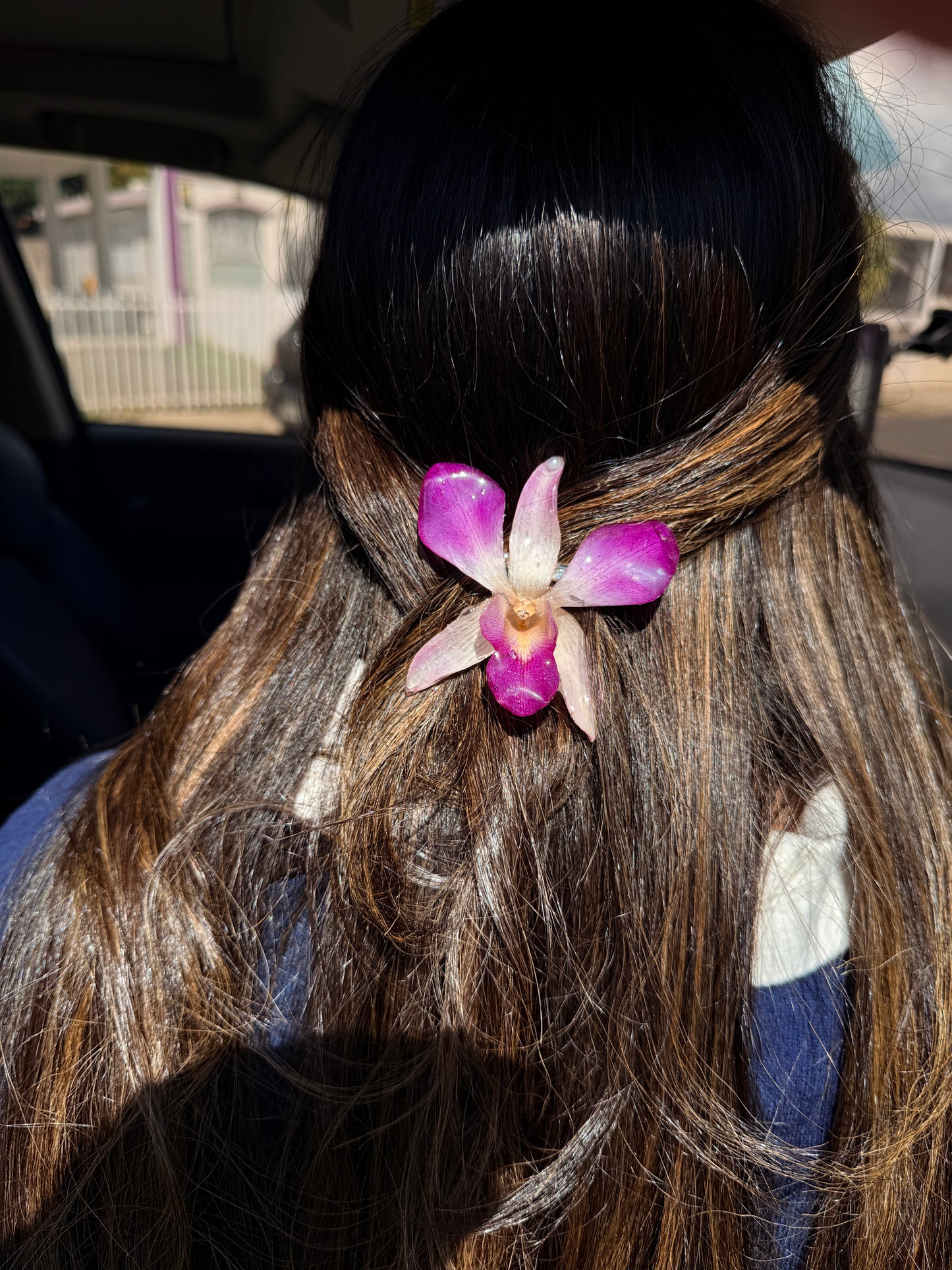 Pink/Purple Orchid Hair Clip