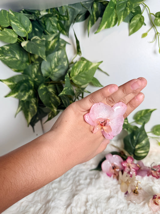 Pink Whisper Orchid Ring