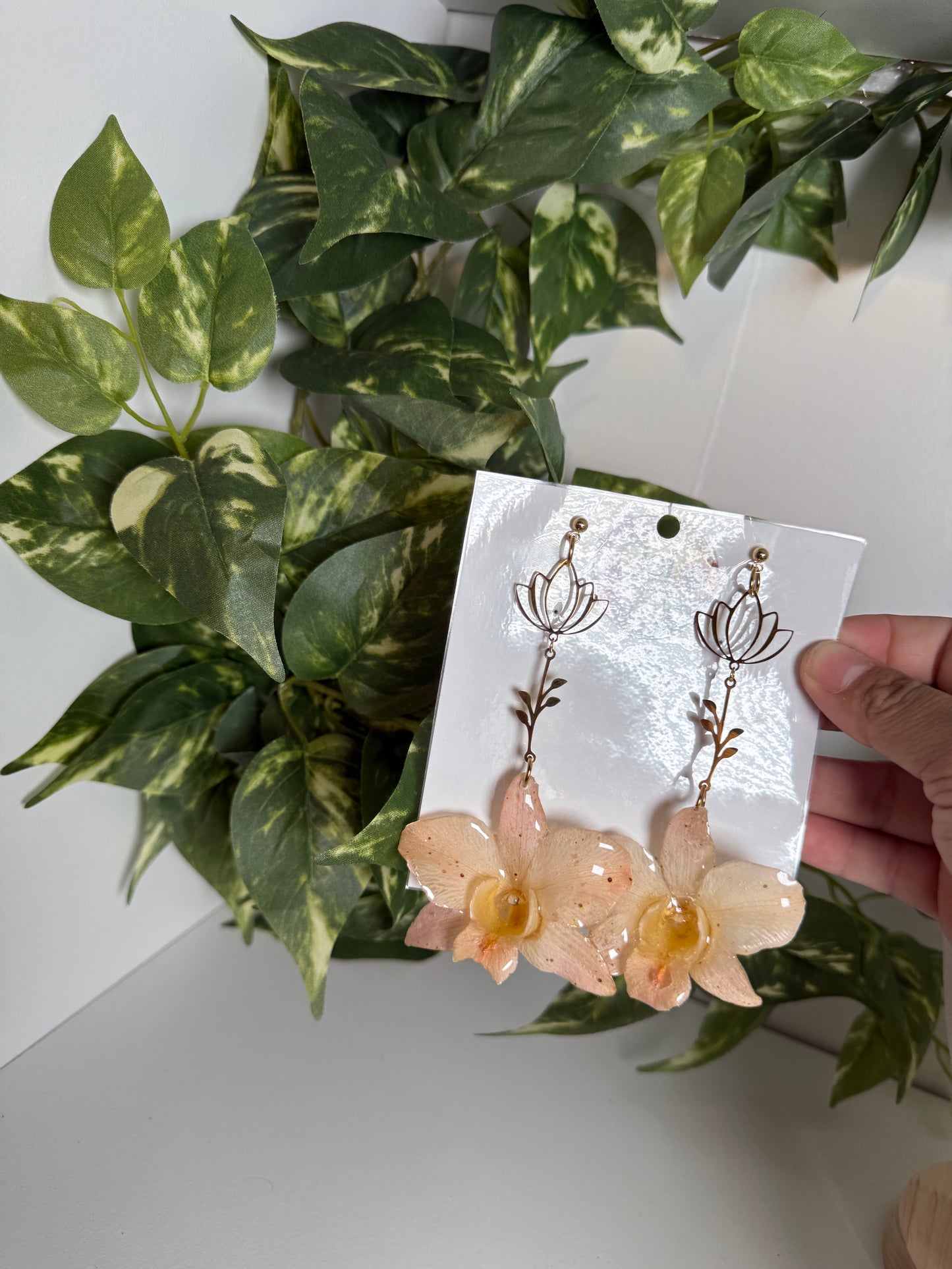 Pinky Dendrobium tulipán earings
