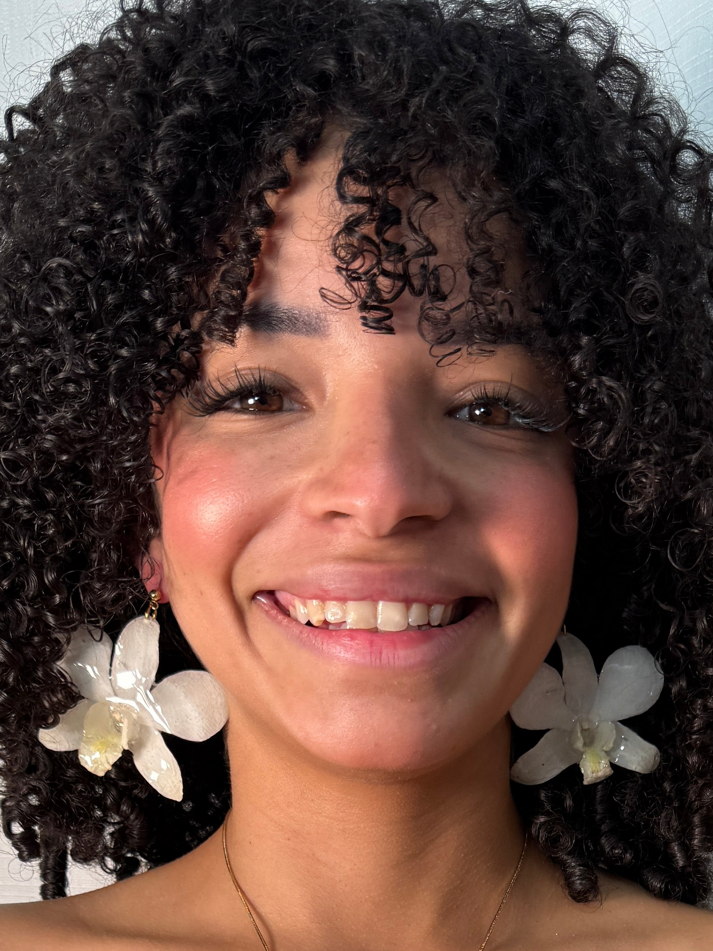 “Ivory Orchid Bloom” Earrings