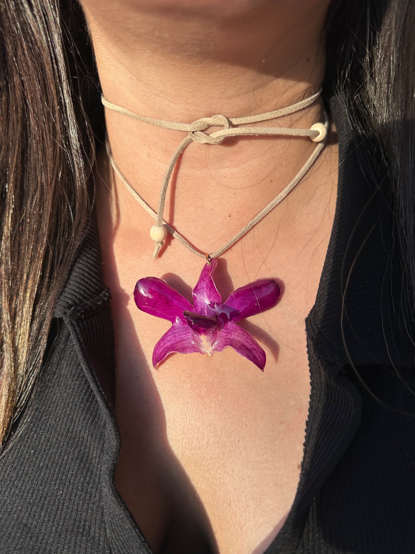 Pretty Orchid Choker