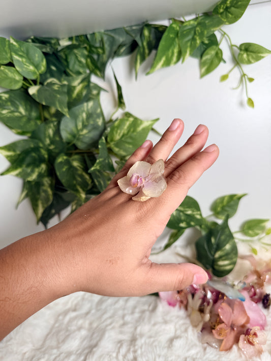 Ivory Orchid Bloom Ring