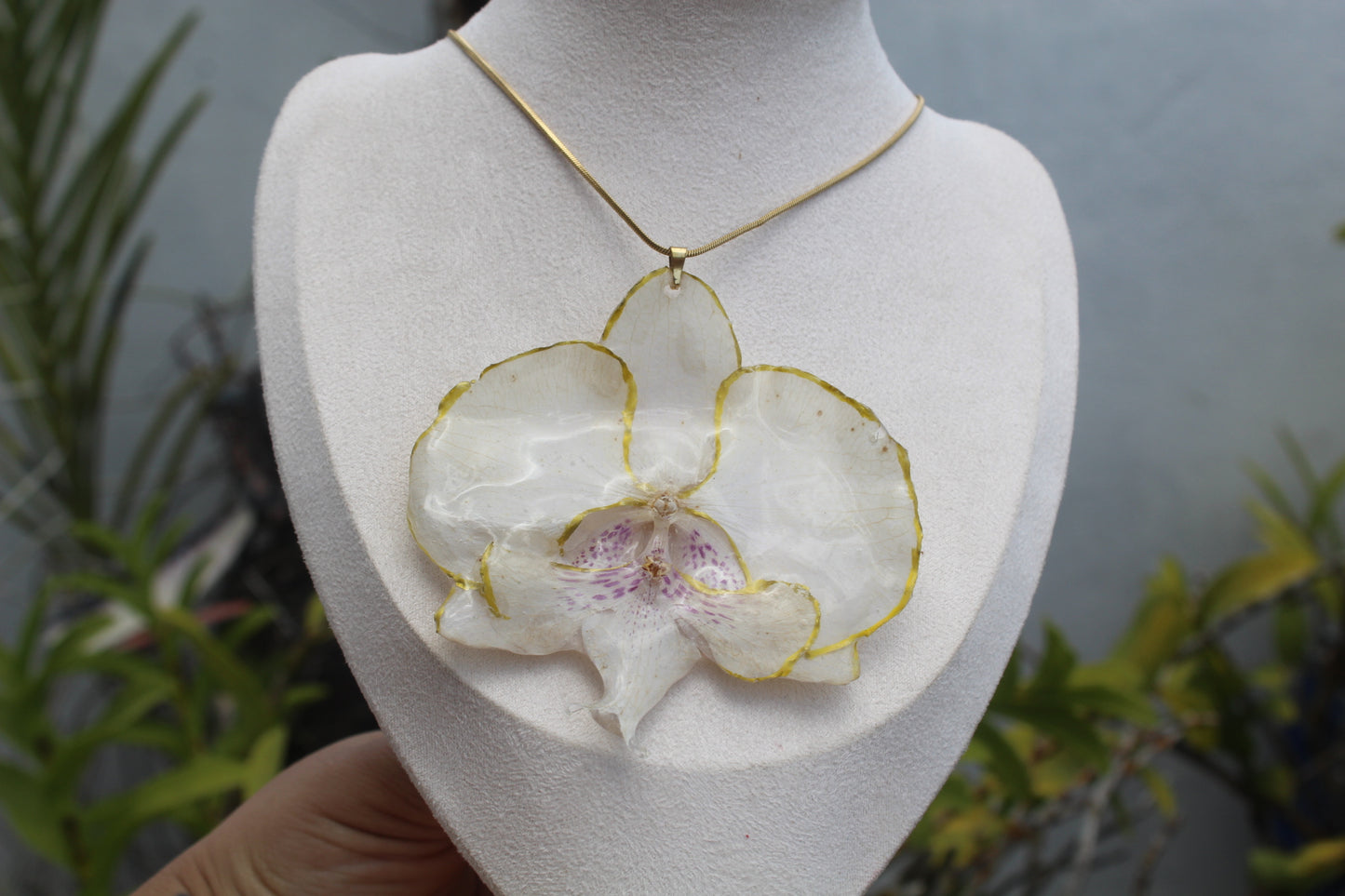 Big Phalaenopsis Orchid necklace