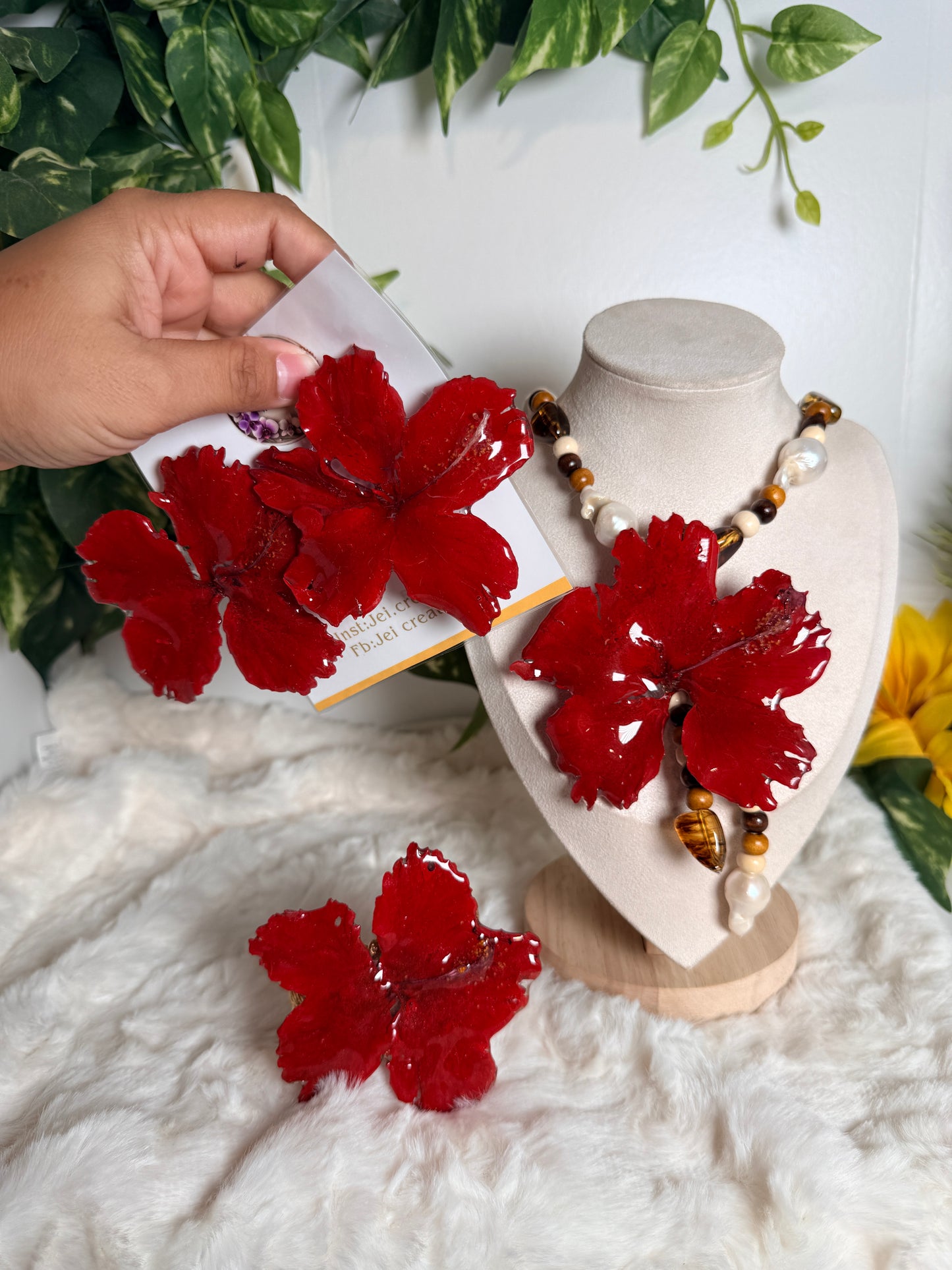 Set de amapola 3 piezas y set de orquídea 3 piezas (orden de insta)