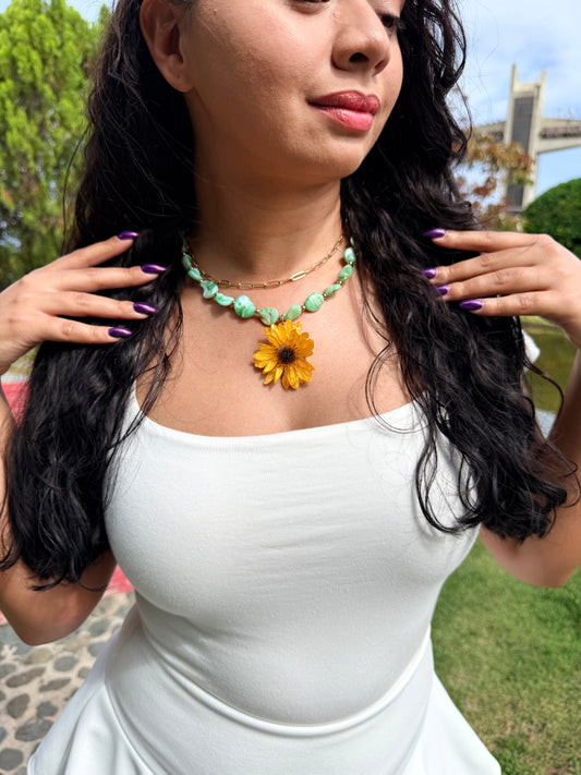 Sunflower Tide Charm Necklace