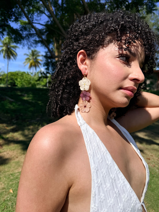 Coastal Trio Flower Earrings