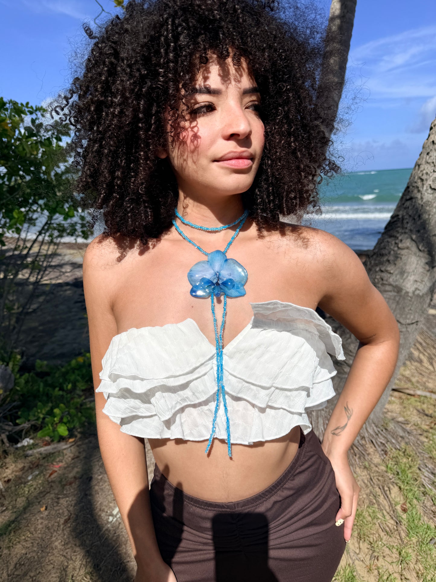 Blue Orchid Adjustable Lariat