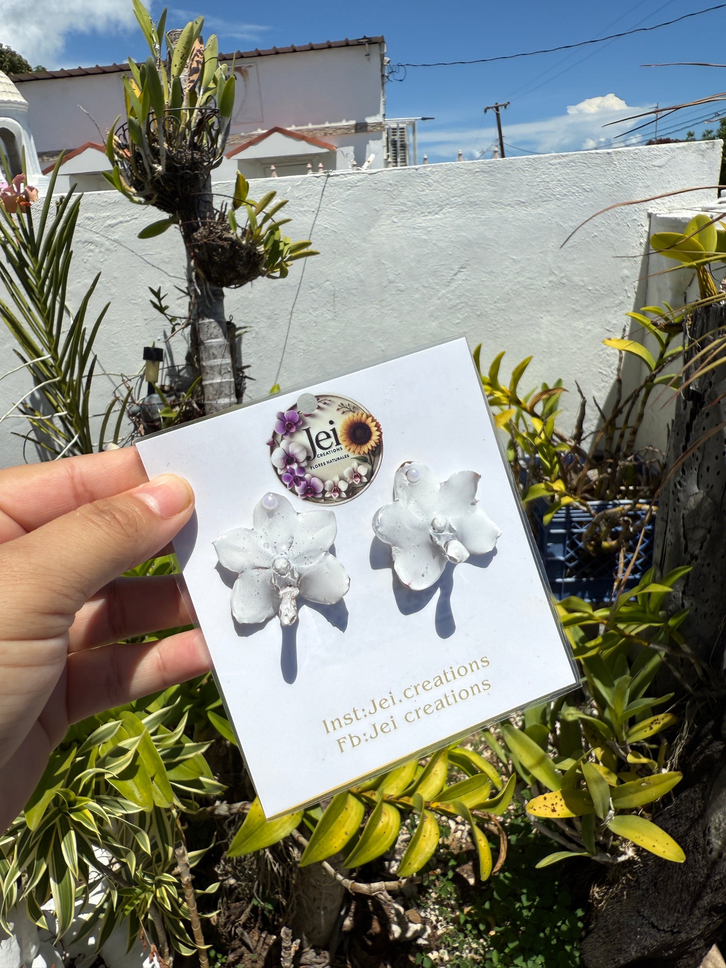 White Orchid Stud