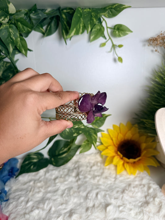 Velvet Orchid Cuff