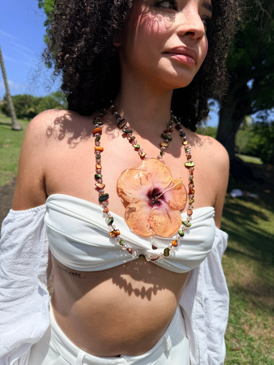 Sunset Poppy 2-in-1 Necklace & Hair Clip 🌺