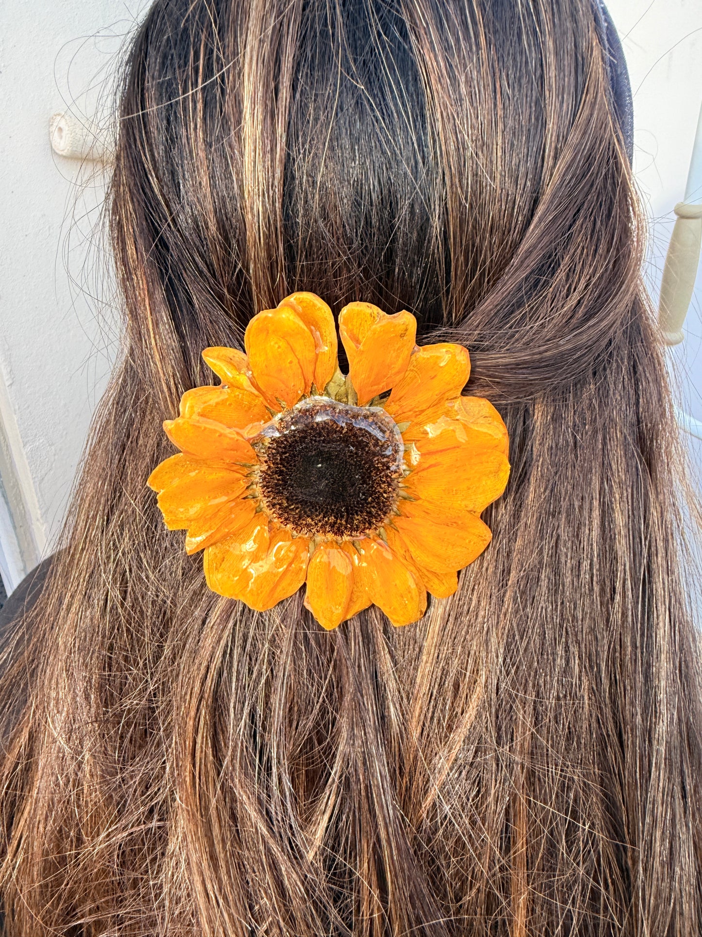 Sunflower hair clip