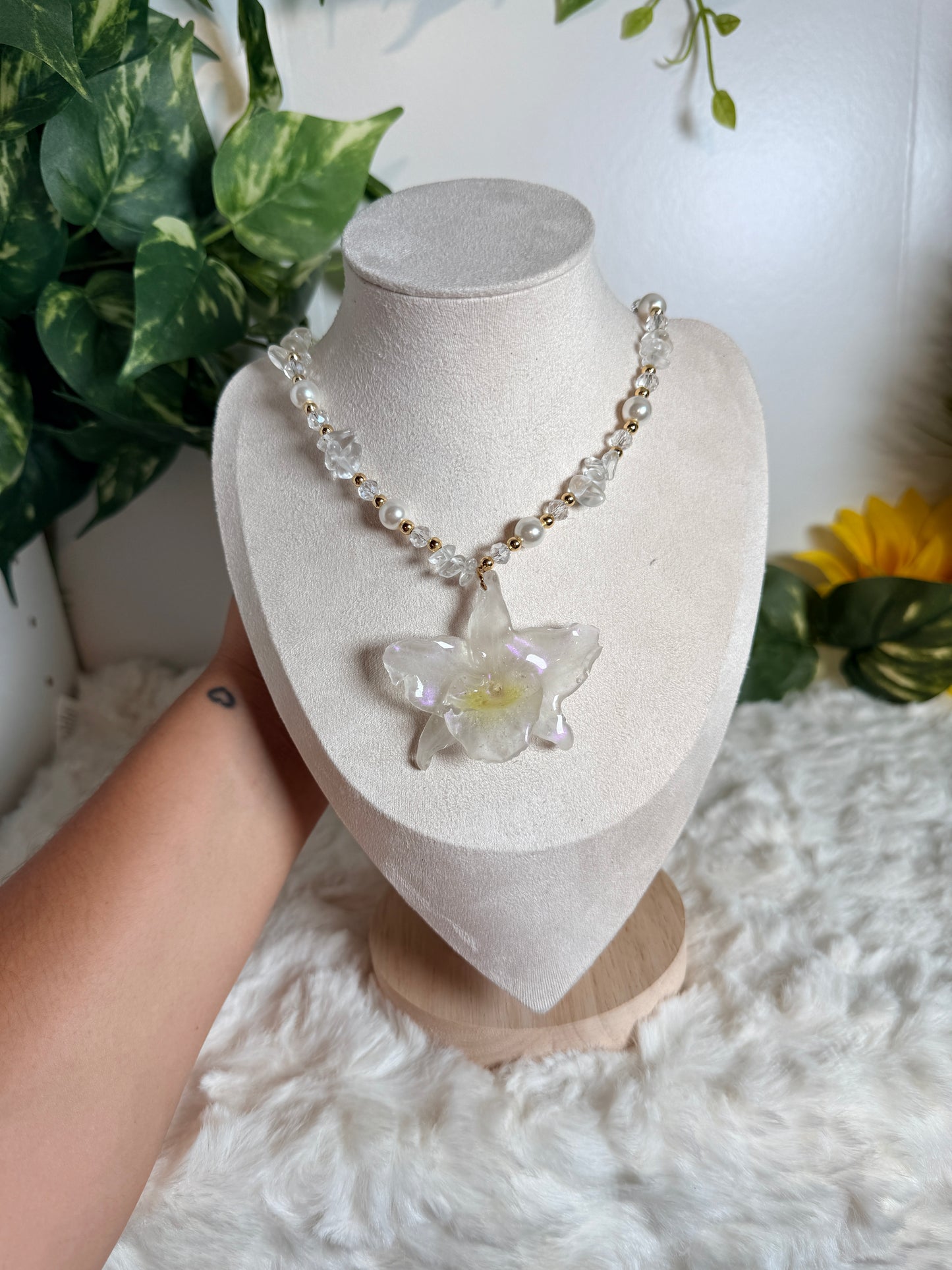 Moonveil Orchid Necklace