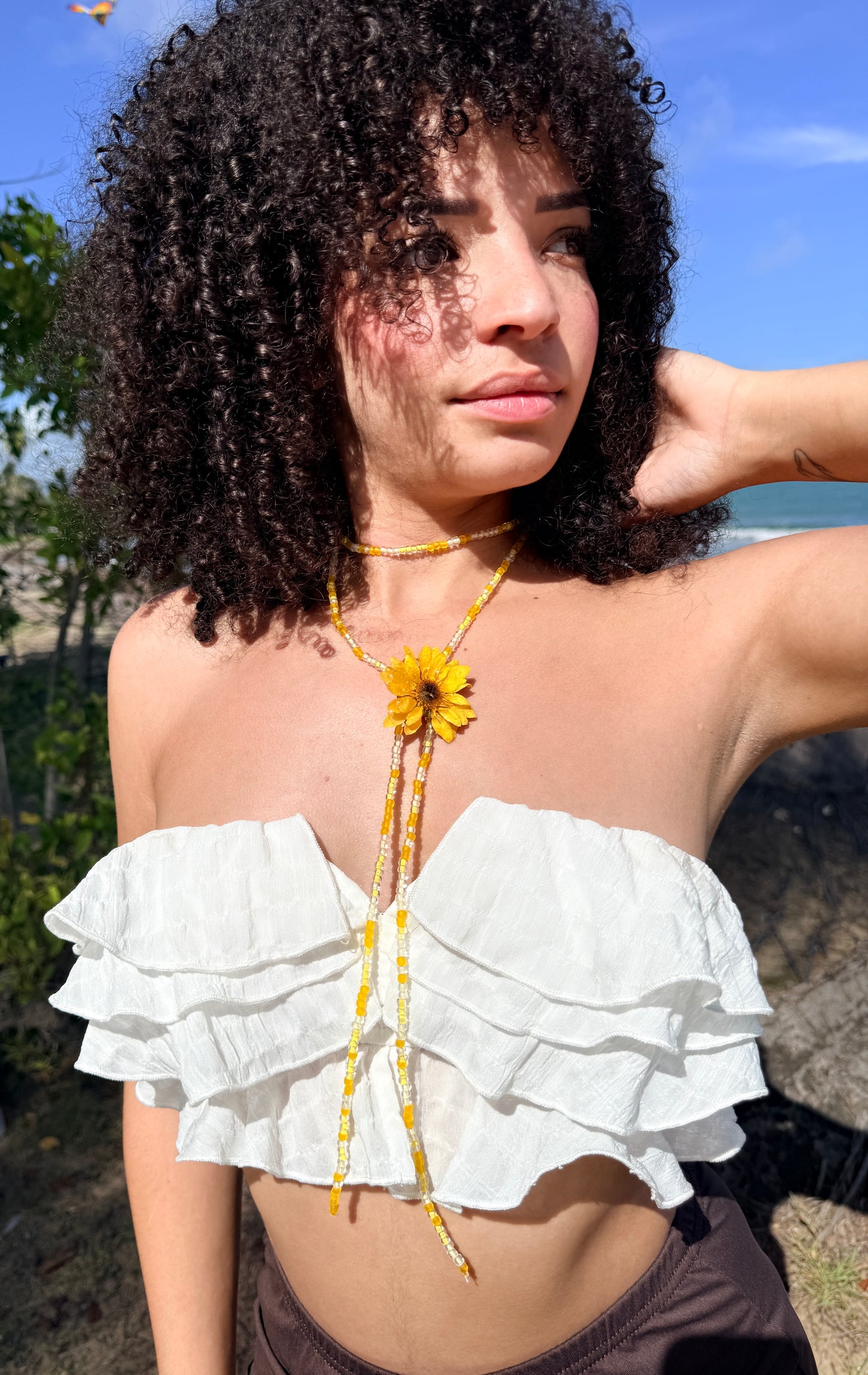 Sunflower Adjustable Lariat