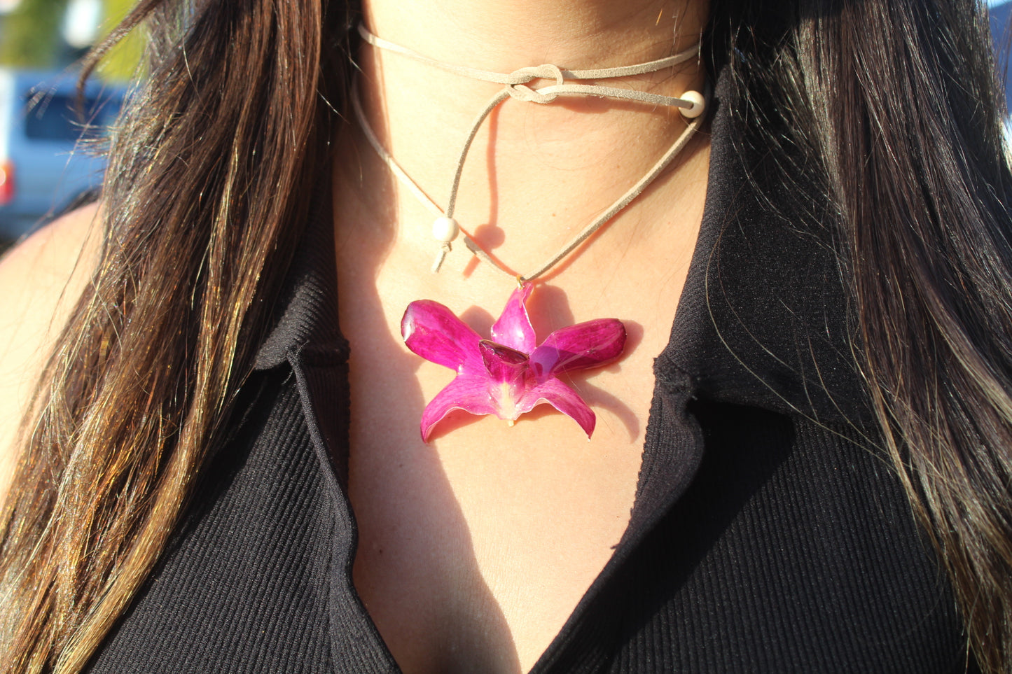 Pretty Orchid Choker