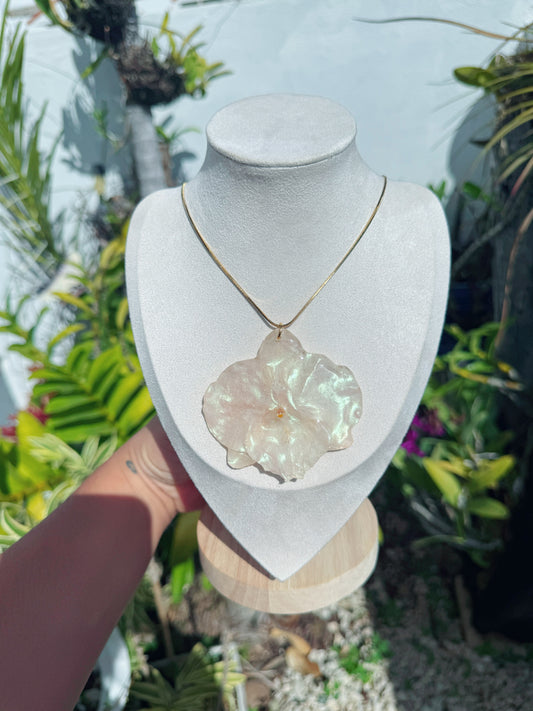 White Phalaenopsis Orchid necklace