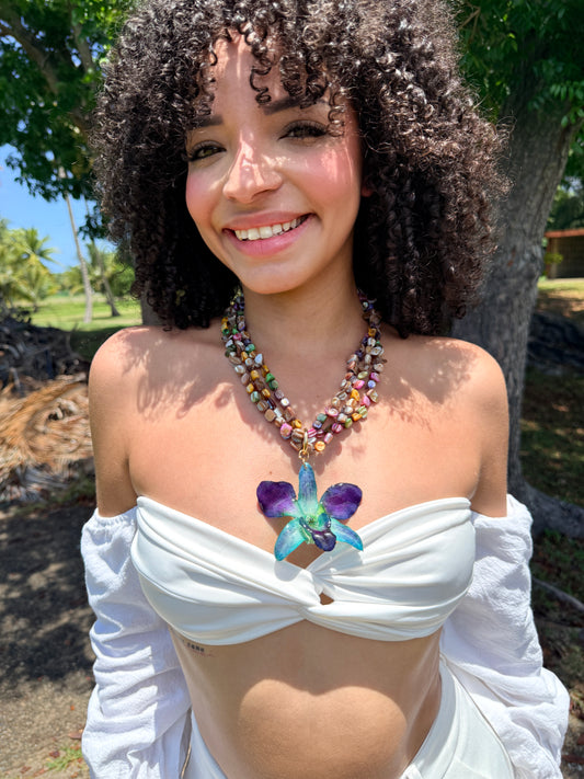 Aurora Orchid Statement Necklace