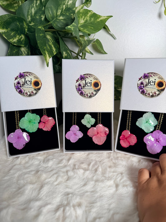 Hydrangea Candy Trio Necklace Set