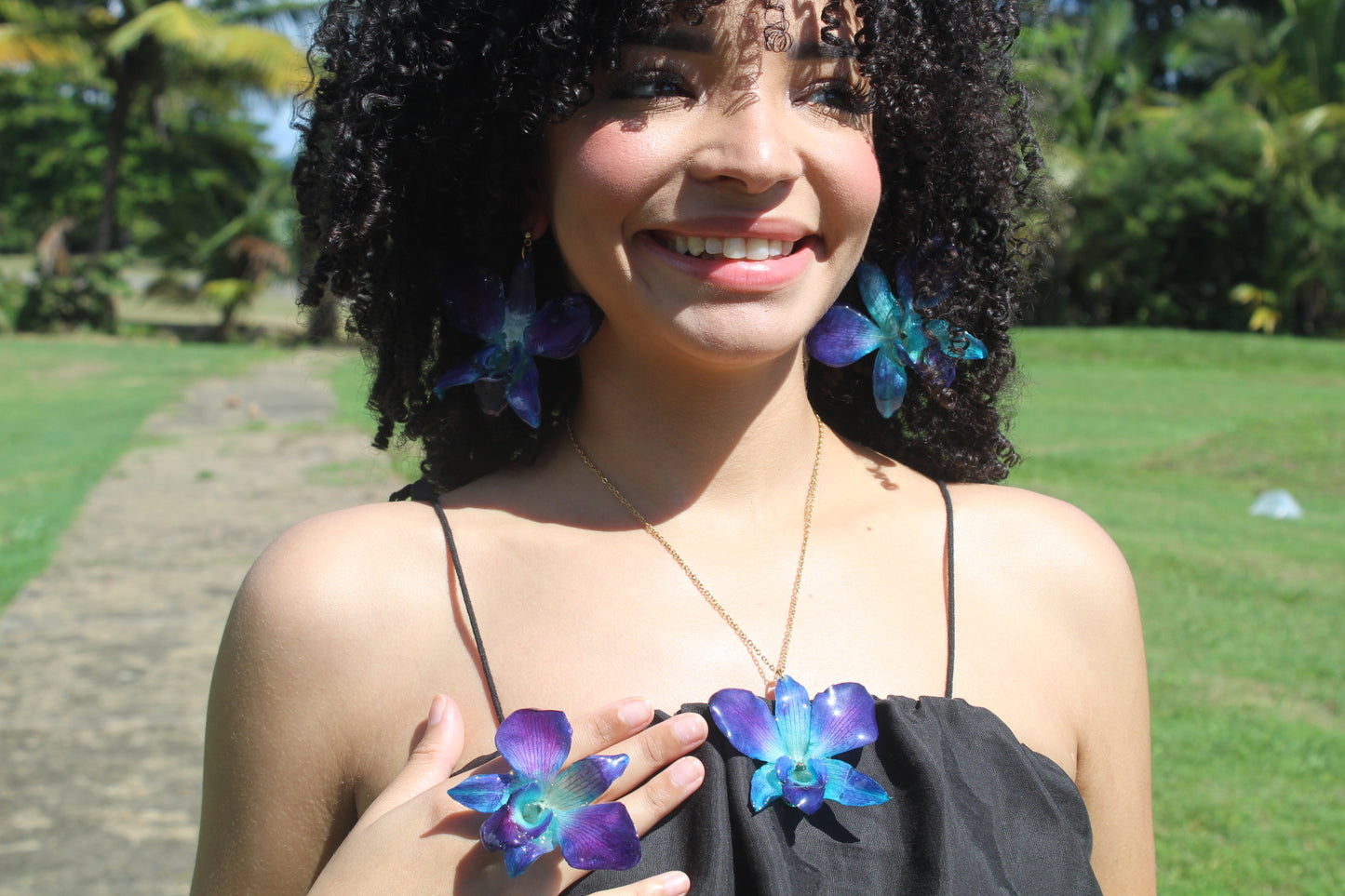 Blue Orchid necklace