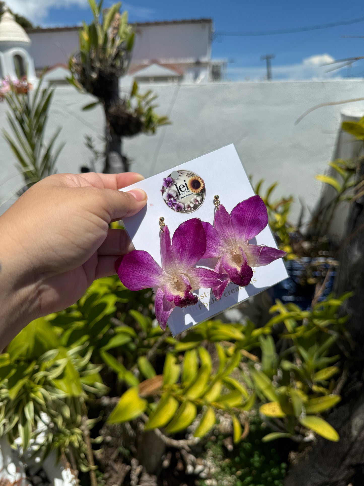 Fancy Dendrobium earings