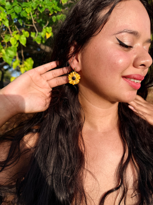Extra mini sunflower earring