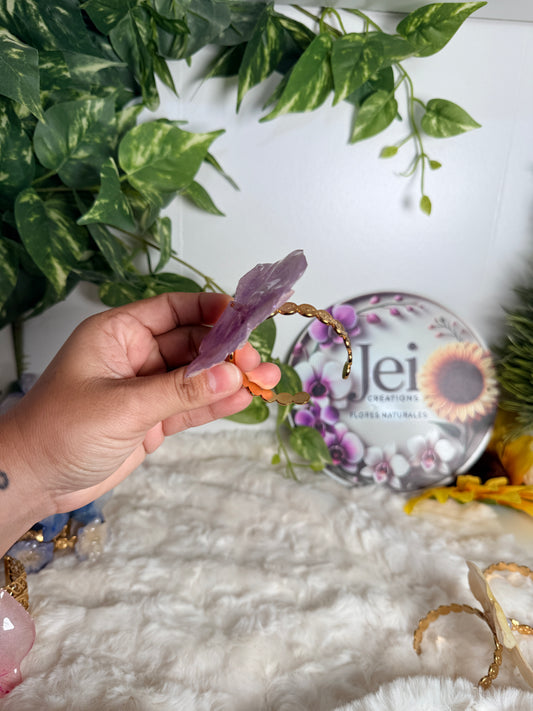 Lavender Grace Phalaenopsis Cuff Bracelet