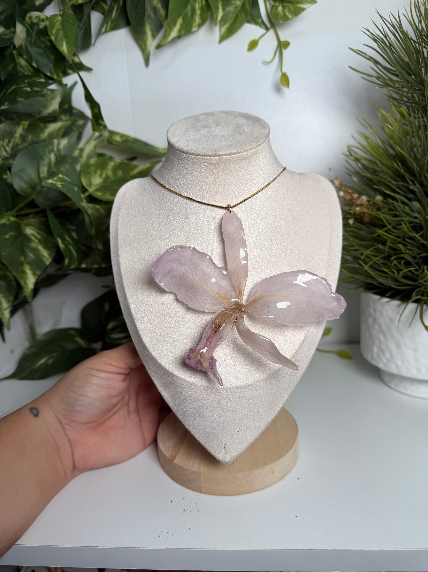 Cattleya Orchid necklace