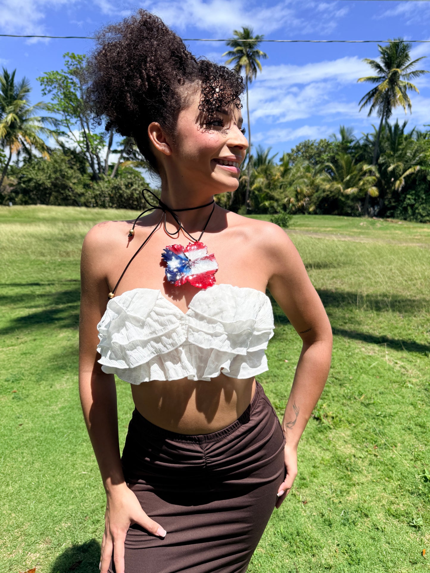 Boricua Poppy Adjustable Choker