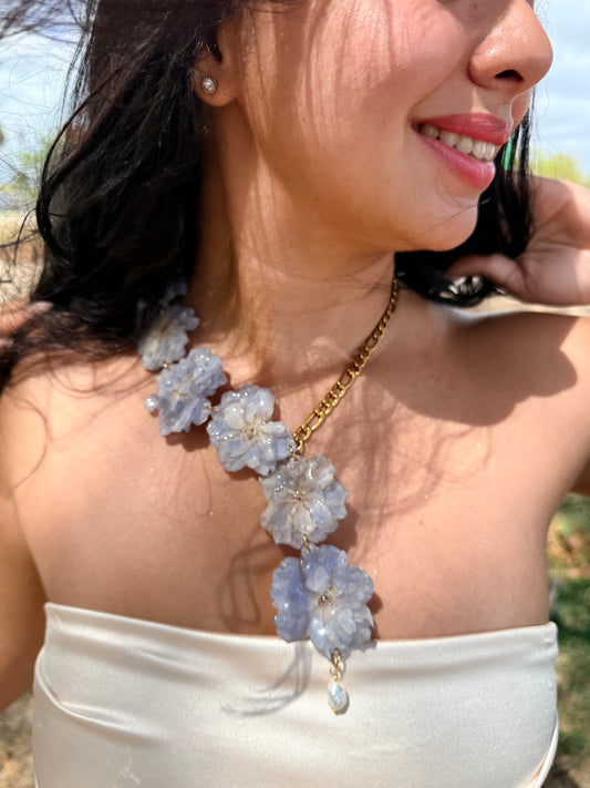 Delphinium Cascade Necklace