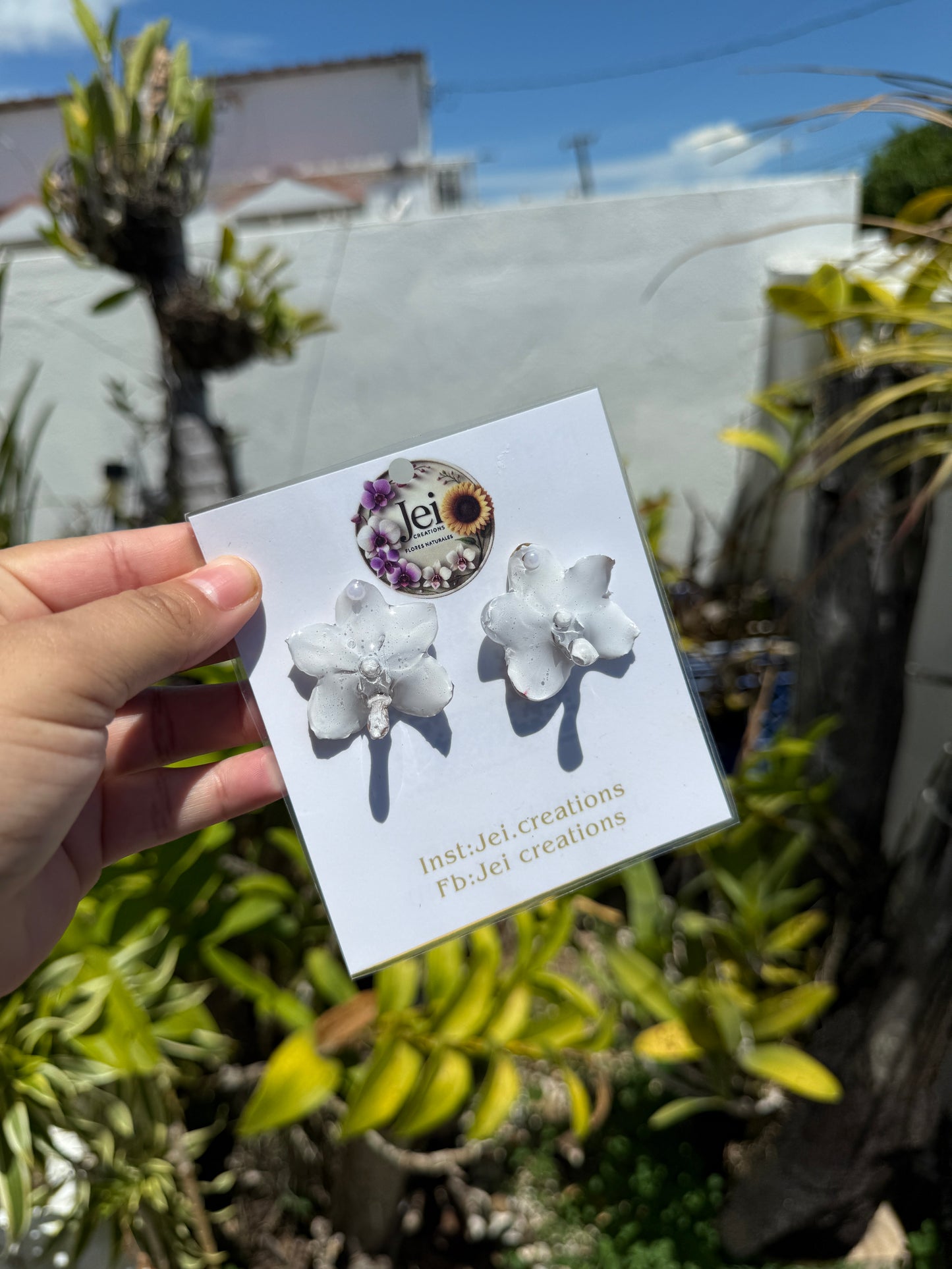 White Orchid Stud