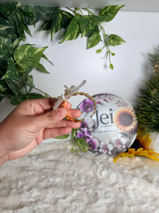 Moonlight Bloom Phalaenopsis Cuff Bracelet