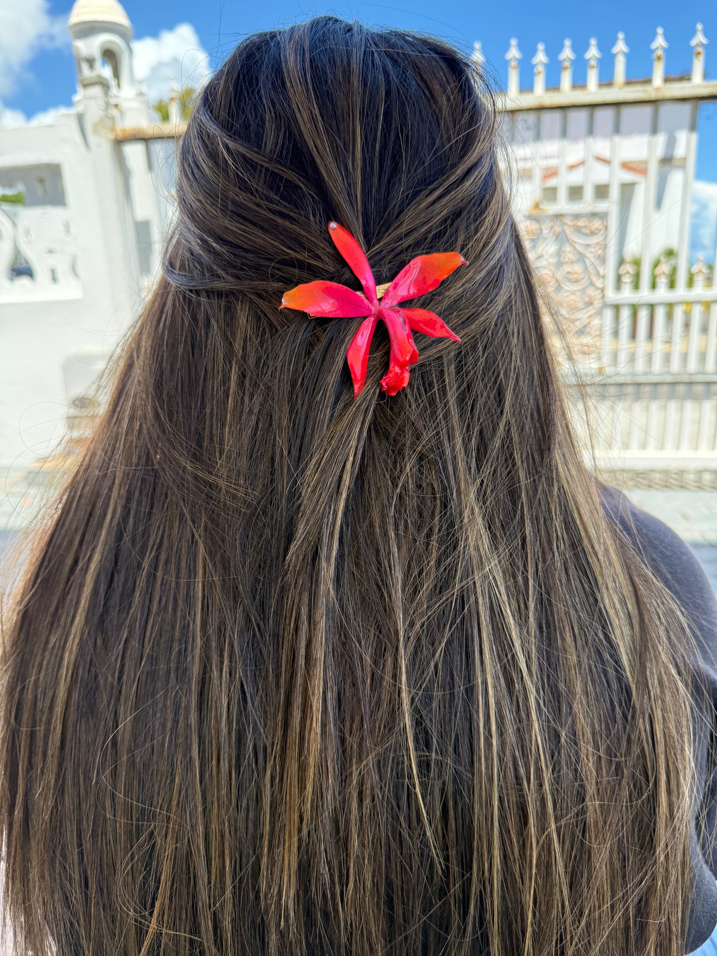 Pinky Orchid Hair clip
