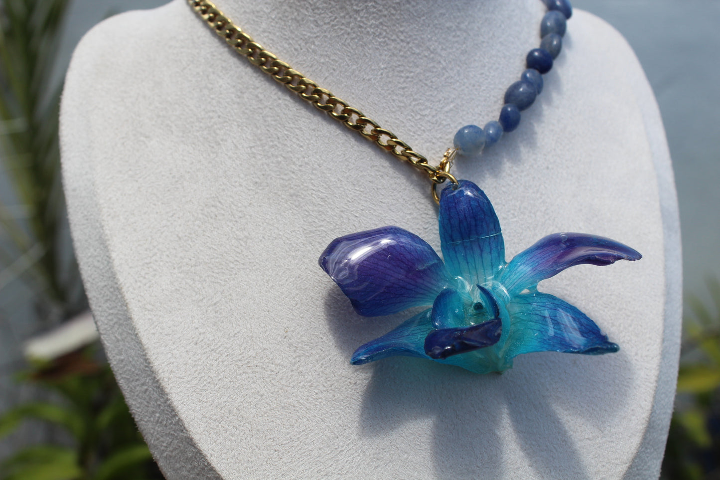 Blue Orchid necklace